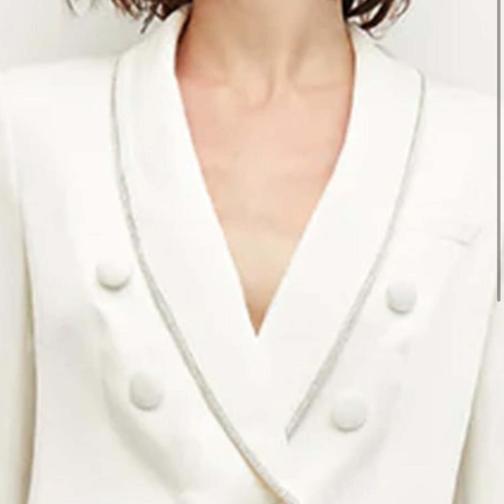 Veronica Beard Jagger Winter White Rhinestone Jac… - image 4